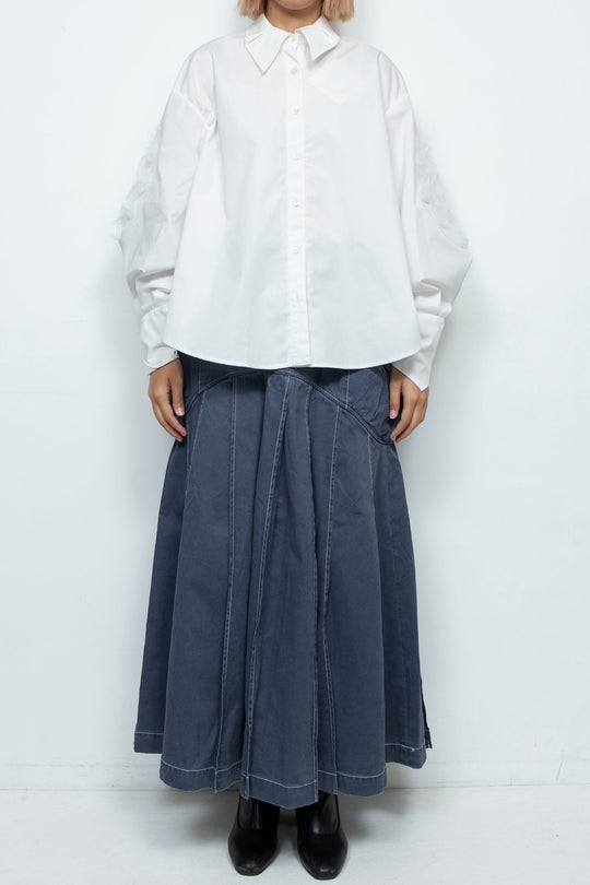 grass blouse white
