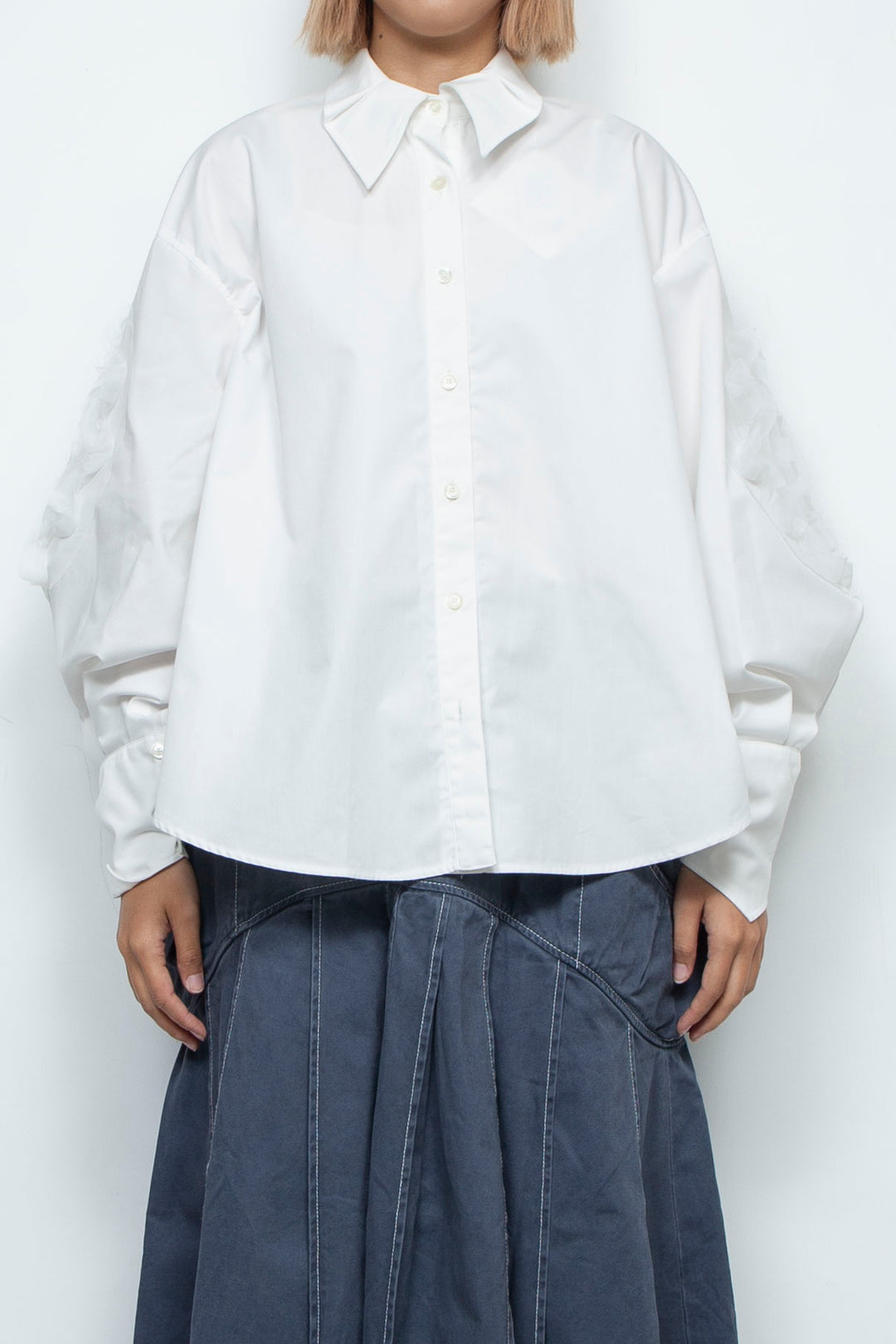 grass blouse white