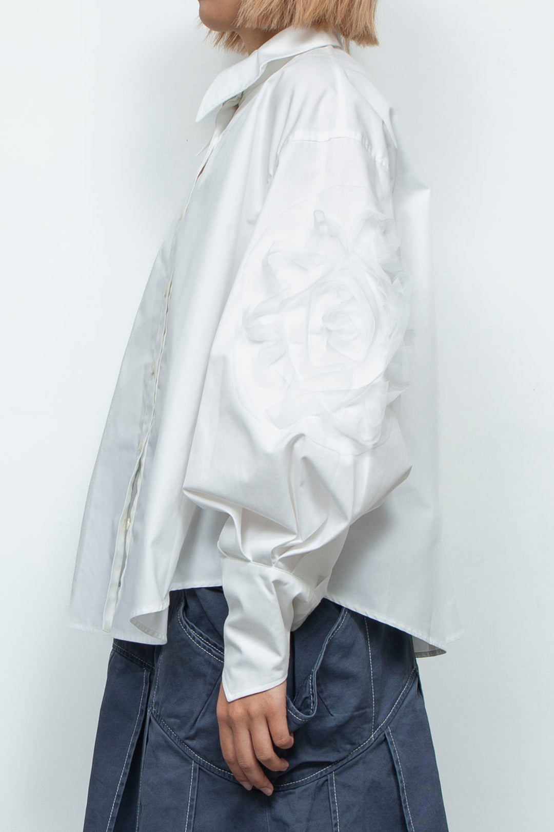 grass blouse white