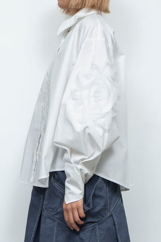 grass blouse white