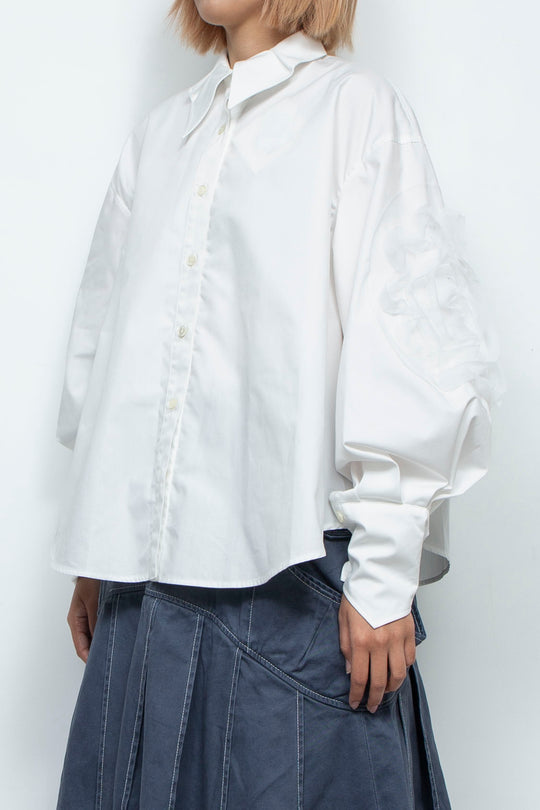 grass blouse white