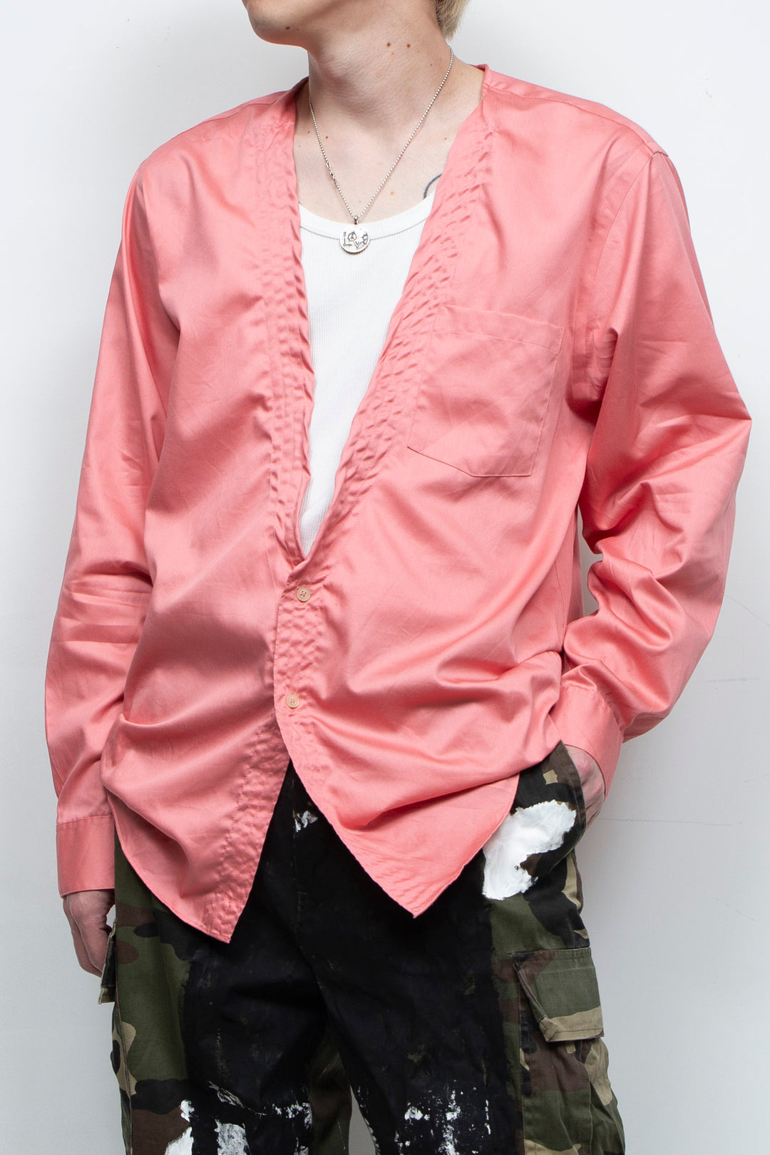 Salmon Pink Shirt JKT