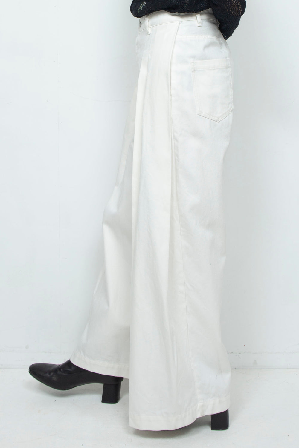 Mermaid waist jeans White