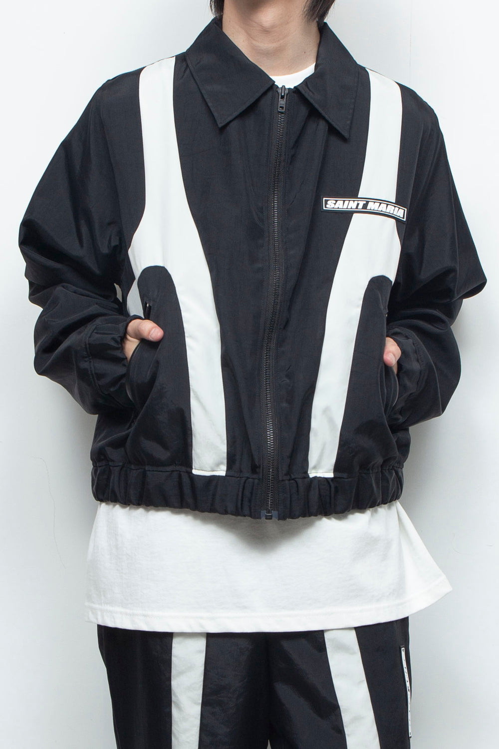BICOLOUR TRACK SUIT / BLACK