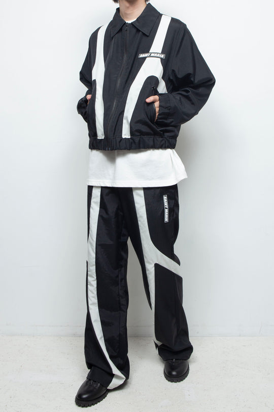 BICOLOUR TRACK PANTS / BLACK