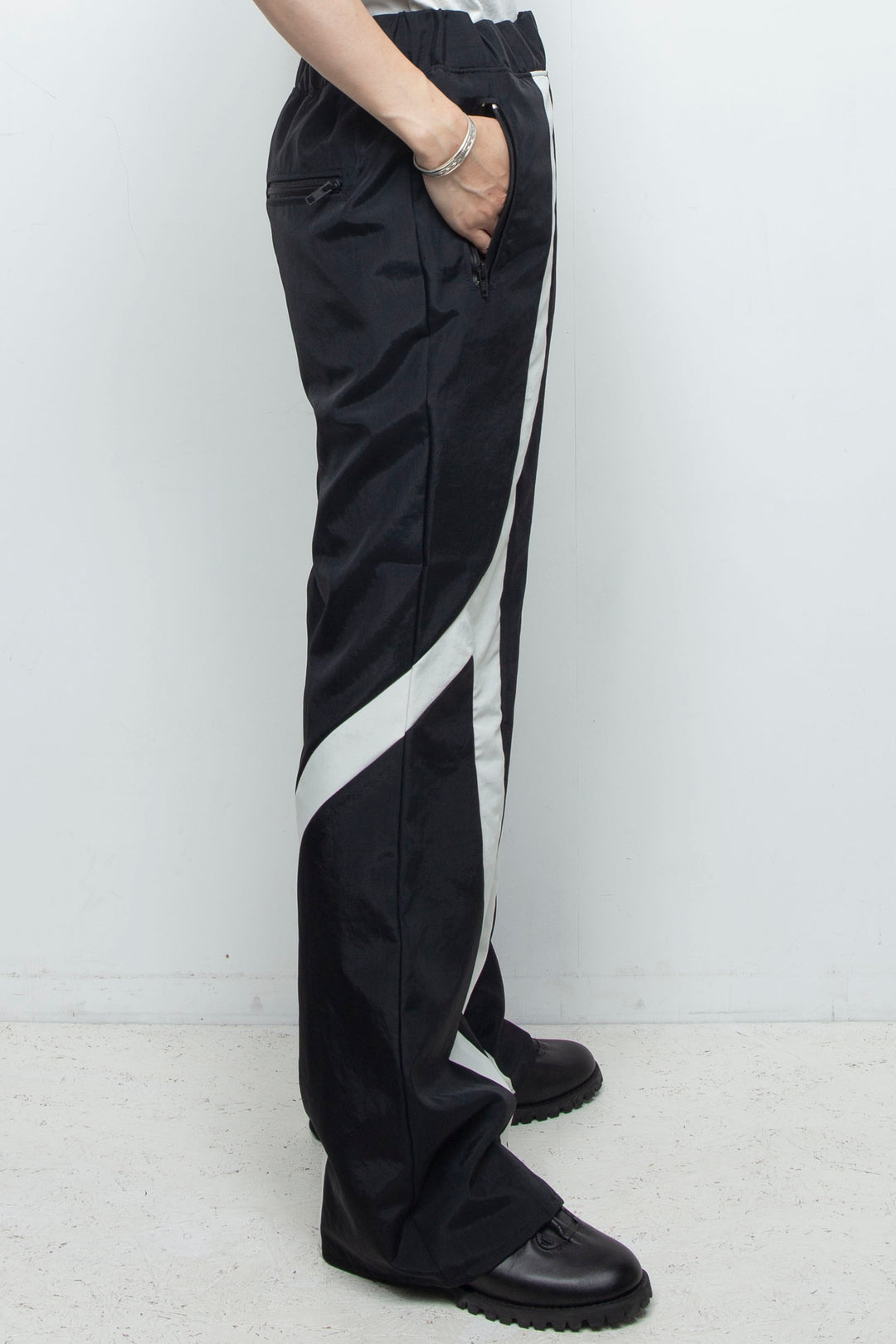 BICOLOUR TRACK PANTS / BLACK