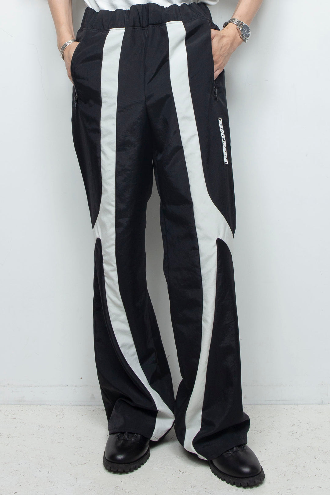 BICOLOUR TRACK PANTS / BLACK