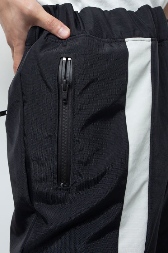 BICOLOUR TRACK PANTS / BLACK