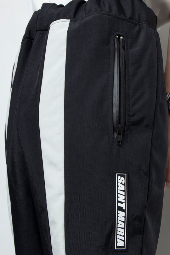 BICOLOUR TRACK PANTS / BLACK