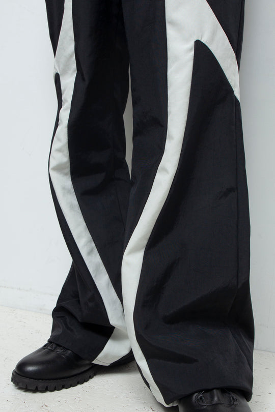 BICOLOUR TRACK PANTS / BLACK