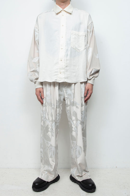 Velour Jersey Sleeve Easy Shirt OFFWHITE × OFFWHITE
