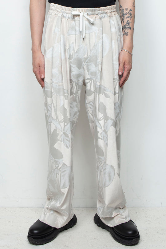 3D printed velour jersey easy pants OFF WHITE