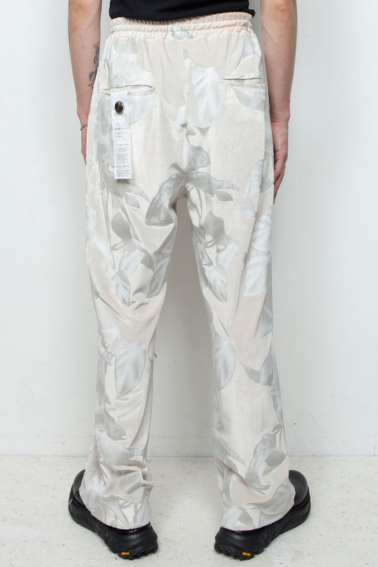 3D printed velour jersey easy pants OFF WHITE
