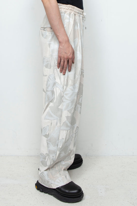 3D printed velour jersey easy pants OFF WHITE