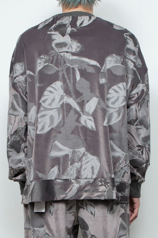 3D printed velour jersey pullover CHARCOAL
