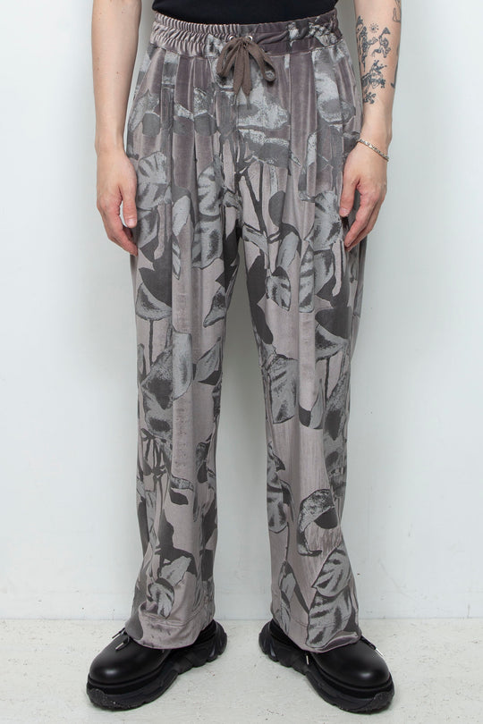 3D printed velour jersey easy pants CHARCOAL