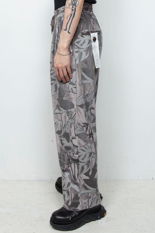 3D printed velour jersey easy pants CHARCOAL