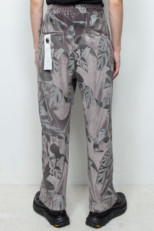 3D printed velour jersey easy pants CHARCOAL