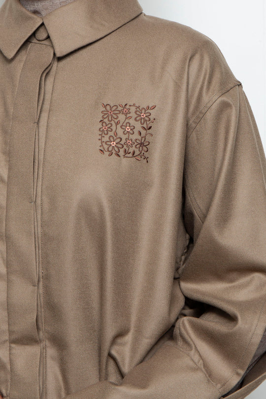 Square Garden Shirt CAMEL