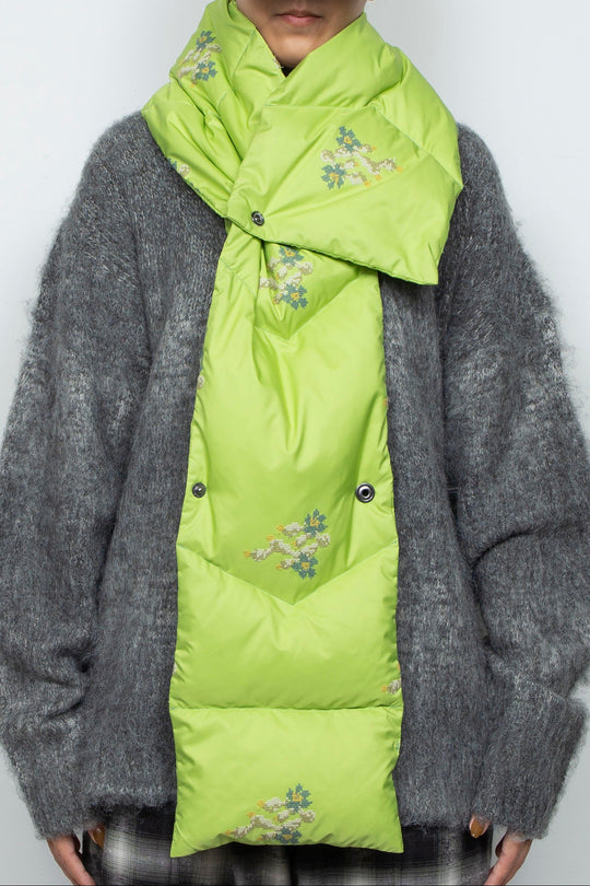 "NOSTALGIA" Multi-Way Down Scarf LIME