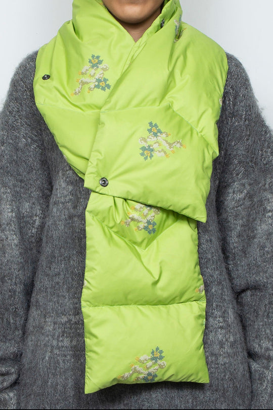 "NOSTALGIA" Multi-Way Down Scarf LIME