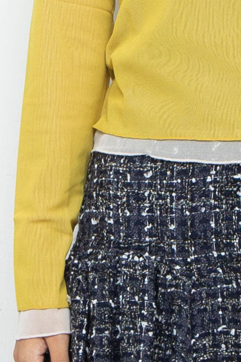 Net Tulle Tops YELLOW