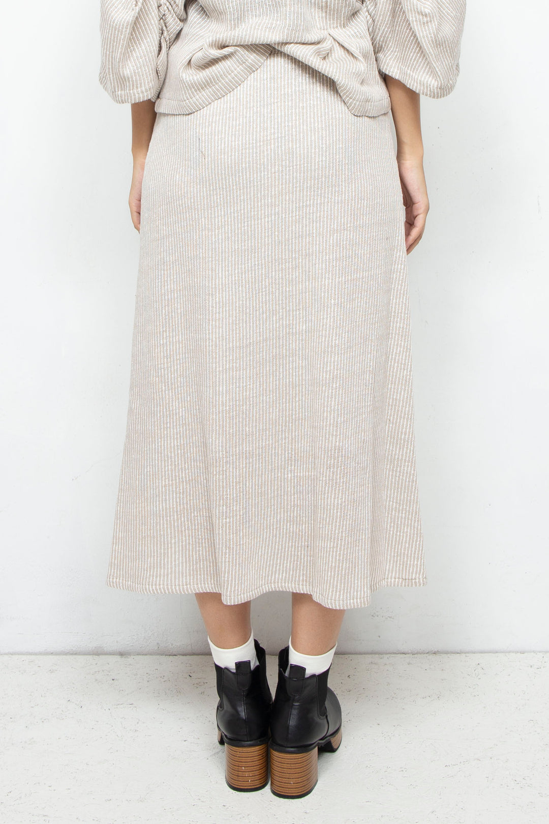 Cotton Linen Skirt BEIGE