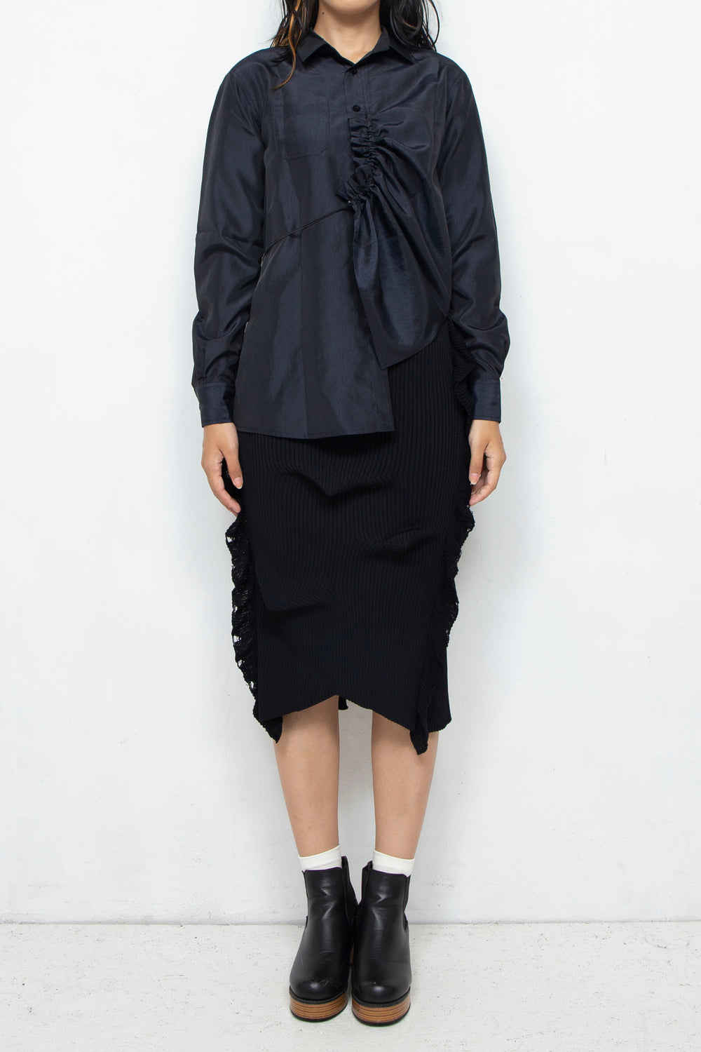 Gather Shirt Dark Navy