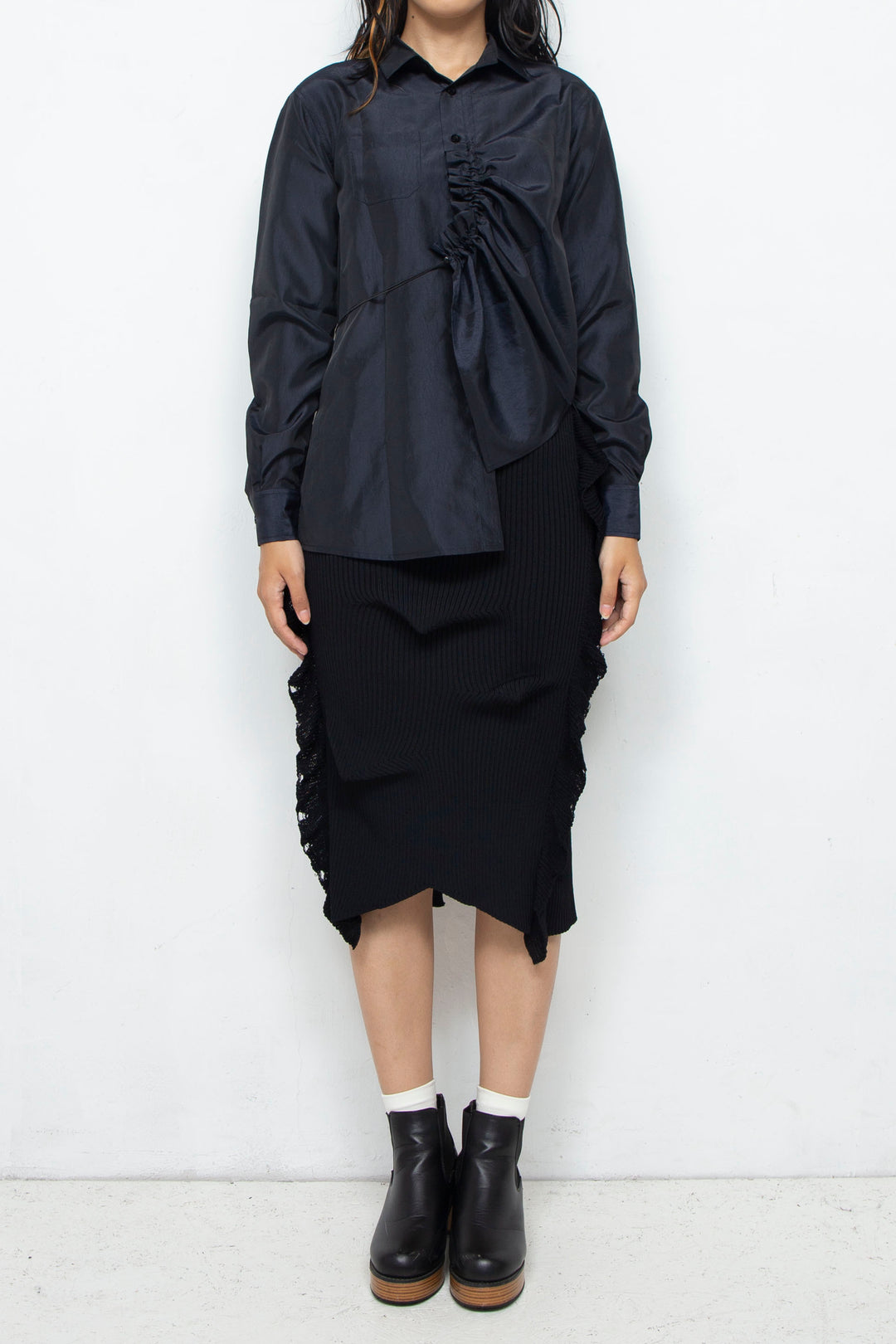 Gather Shirt Dark Navy