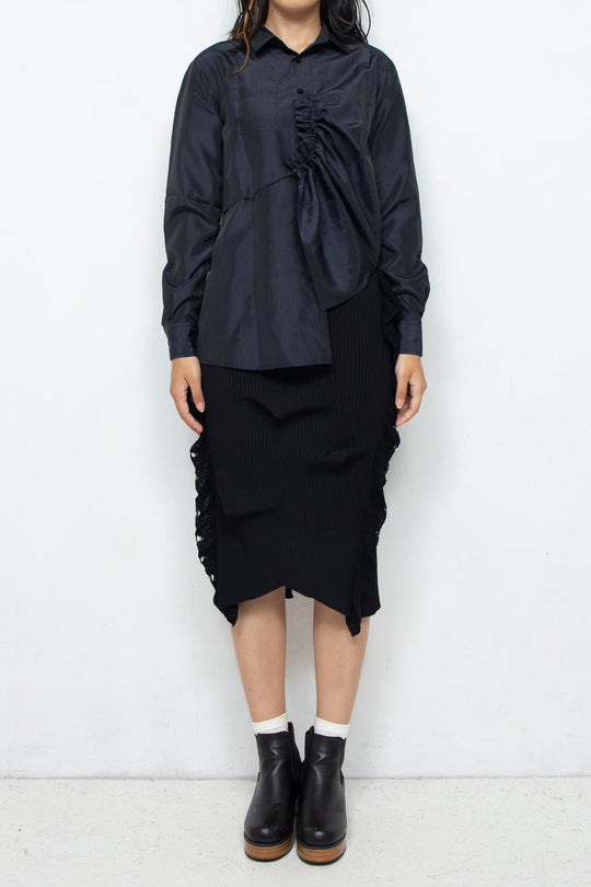 Gather Shirt Dark Navy