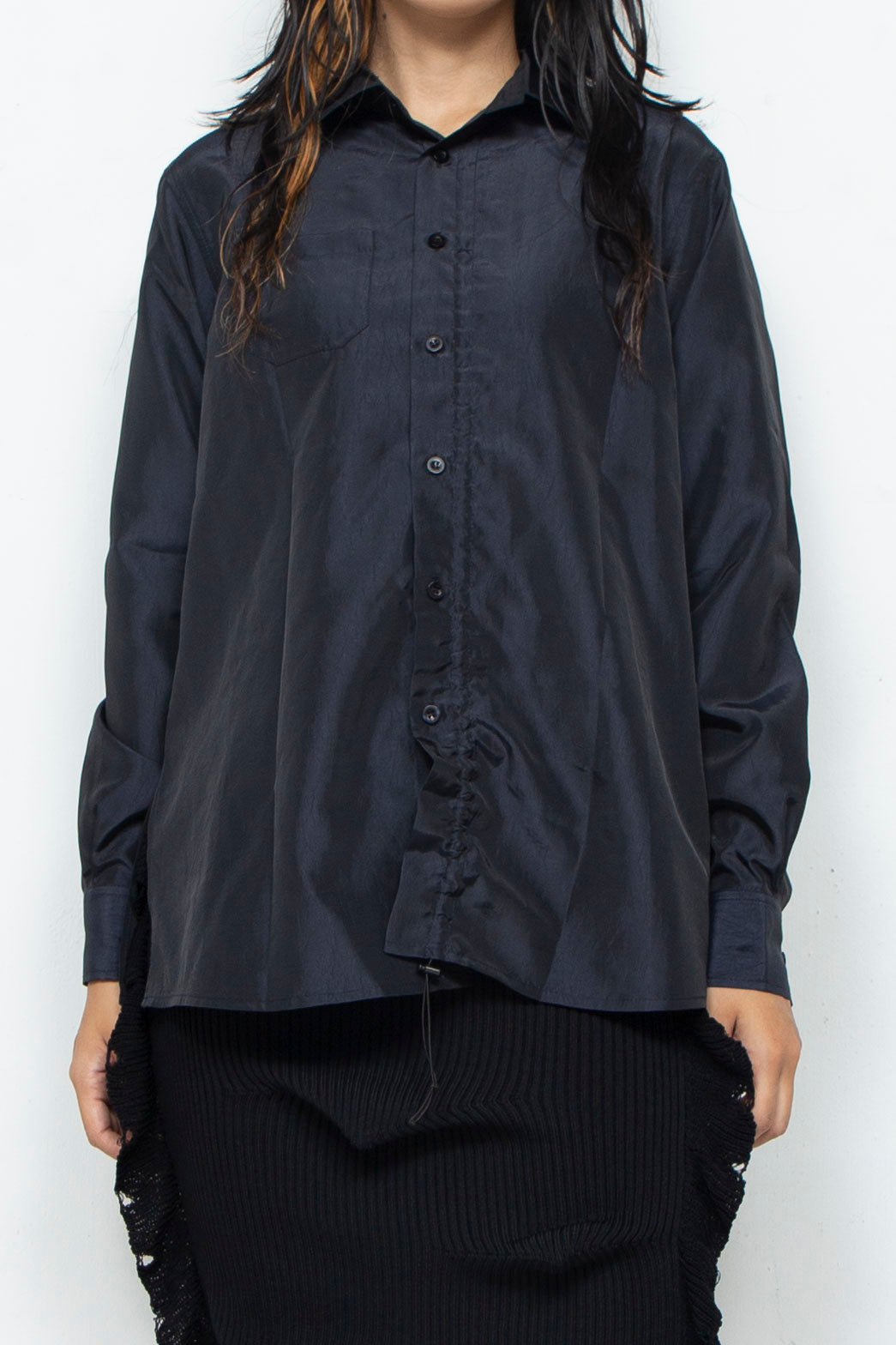 Gather Shirt Dark Navy