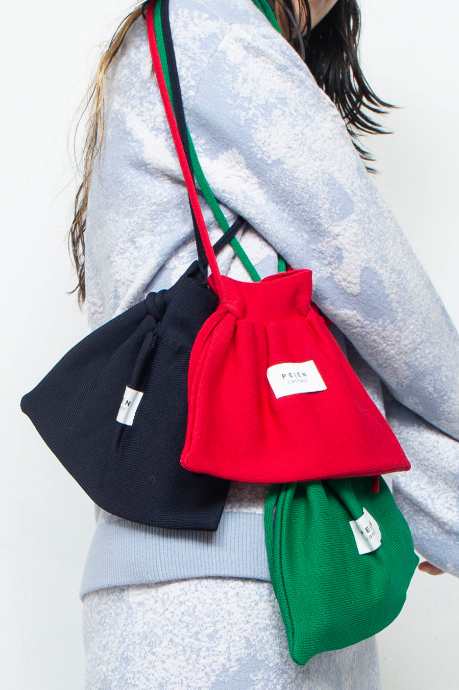 Knit Pocket Bag Red