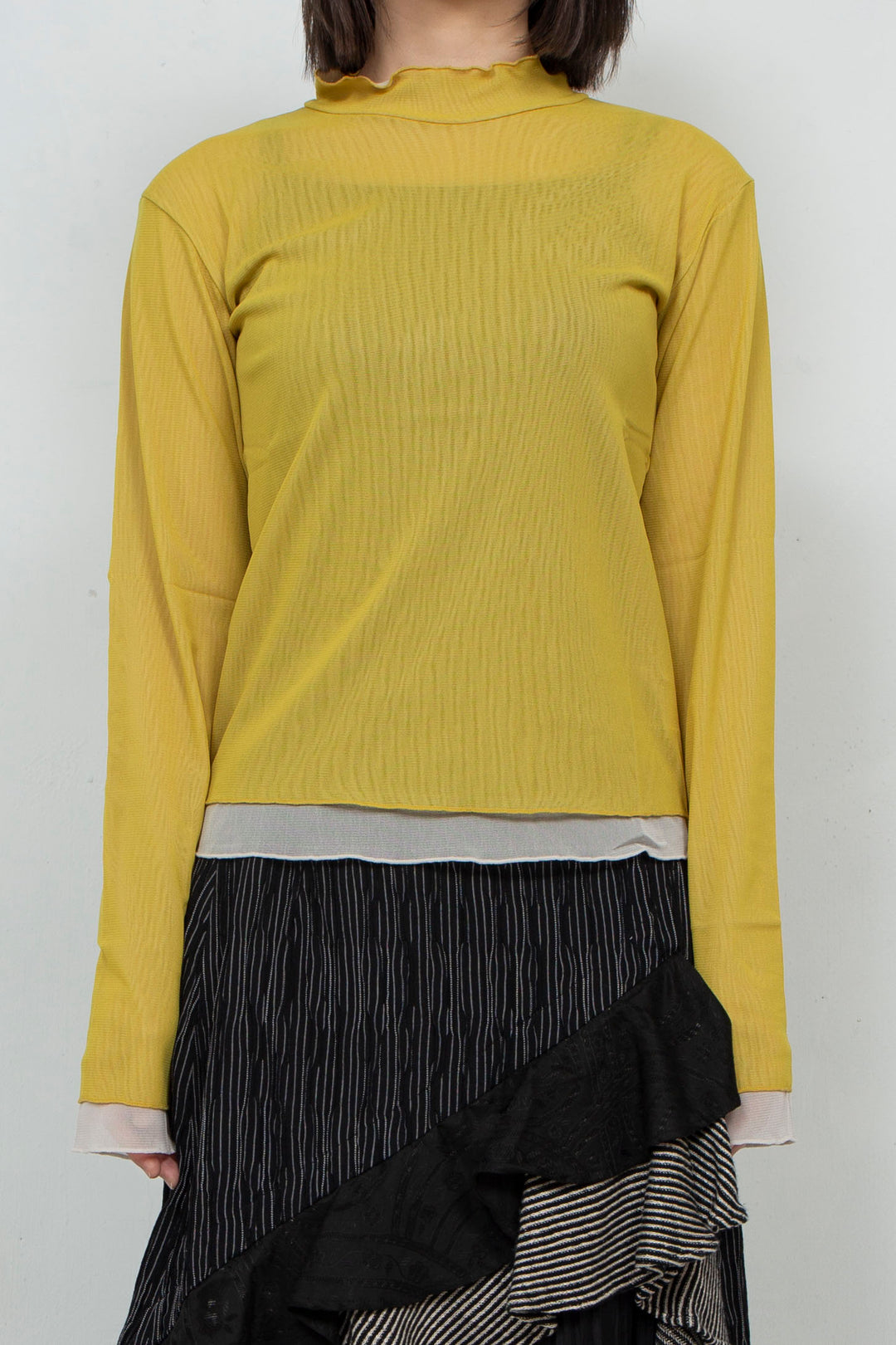 Net Tulle Tops YELLOW