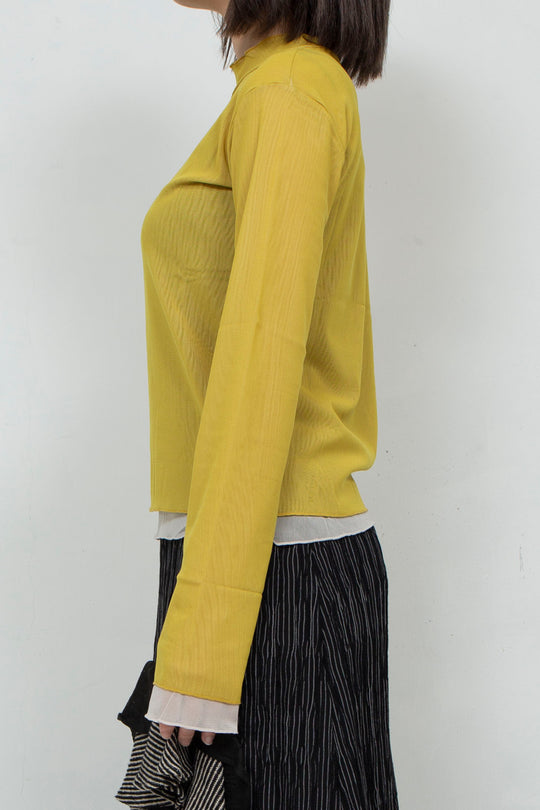 Net Tulle Tops YELLOW