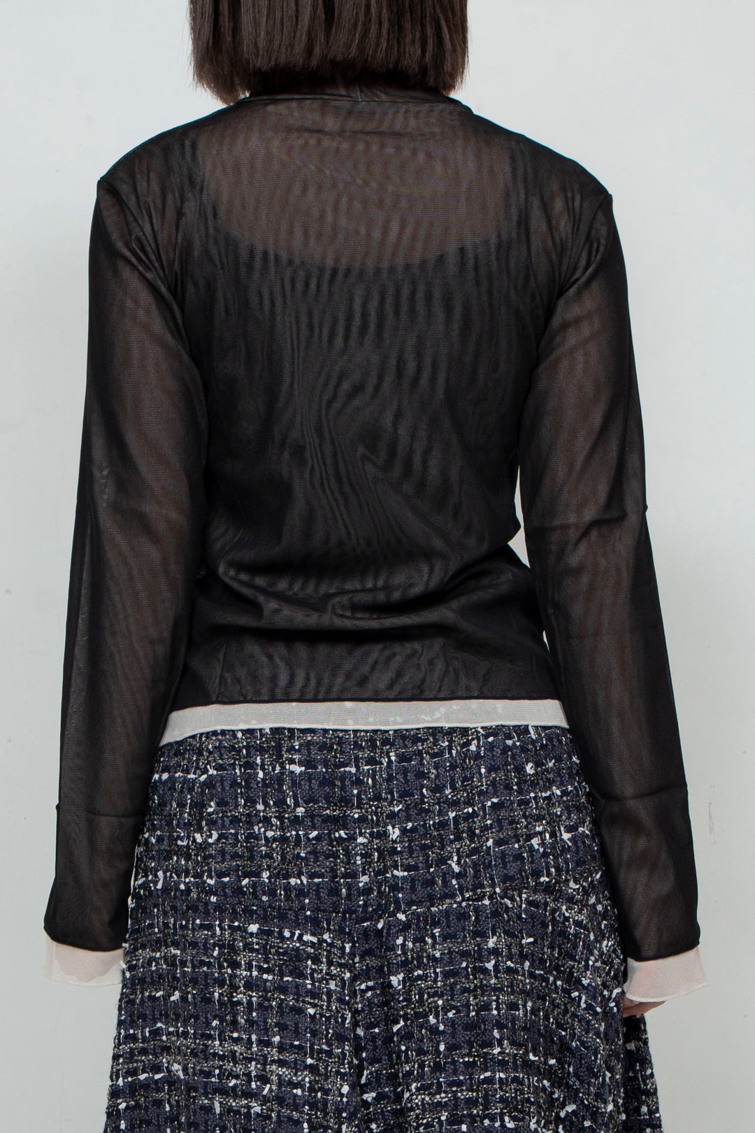 Net Tulle Tops BLACK