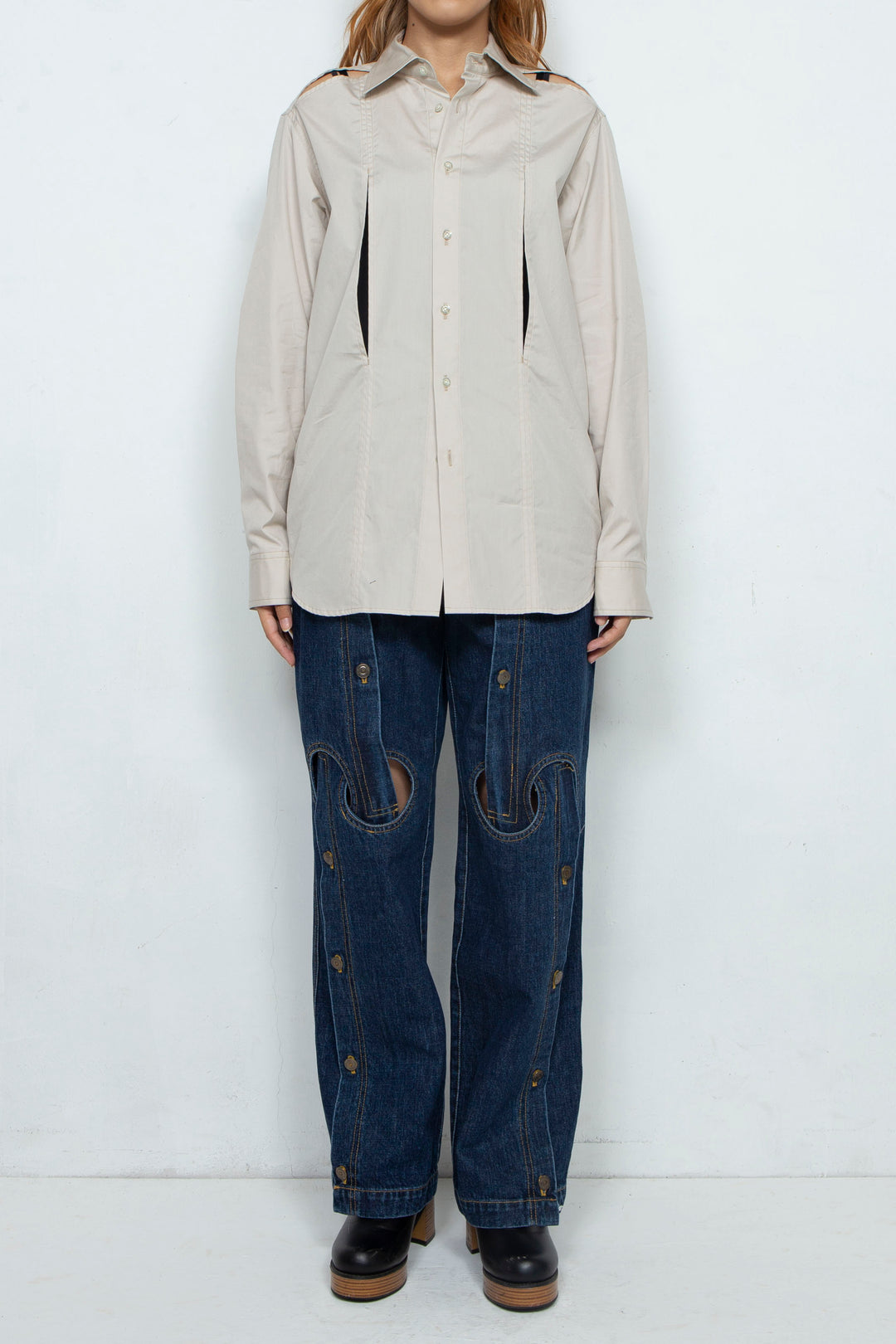Mulch Slit Shirt / BEIGE