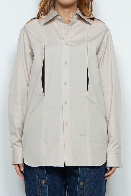 Mulch Slit Shirt / BEIGE