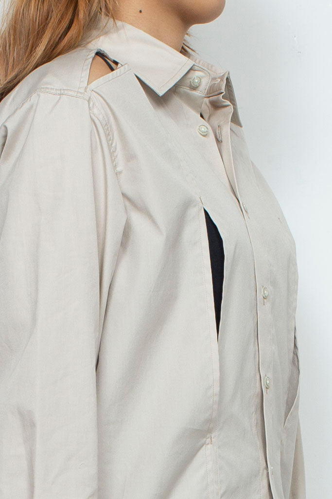 Mulch Slit Shirt / BEIGE