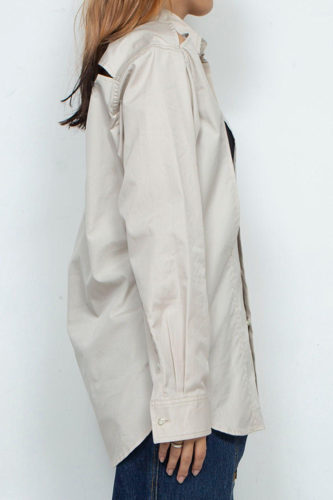 Mulch Slit Shirt / BEIGE