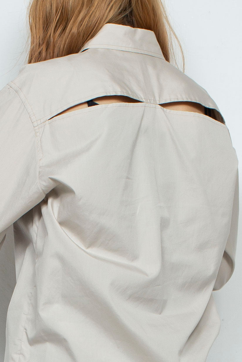 Mulch Slit Shirt / BEIGE