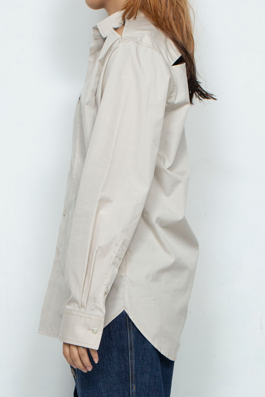 Mulch Slit Shirt / BEIGE