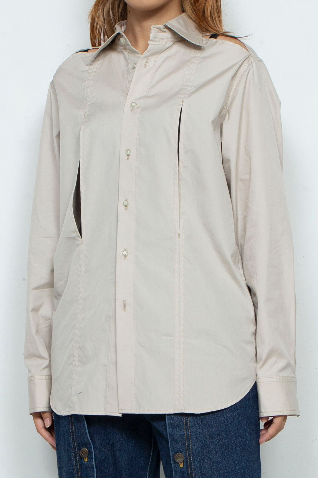 Mulch Slit Shirt / BEIGE