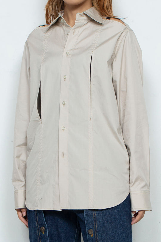 Mulch Slit Shirt / BEIGE