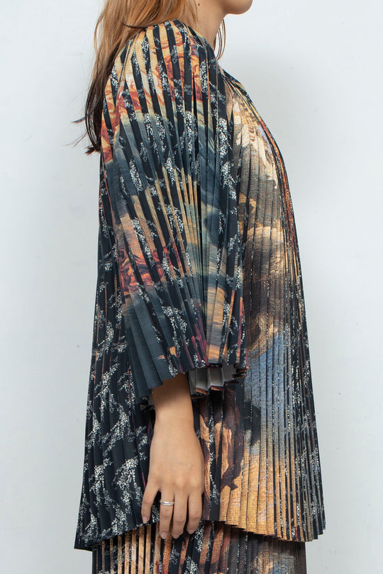 Two-Face Accordion Pleats Blouse