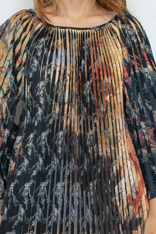Two-Face Accordion Pleats Blouse