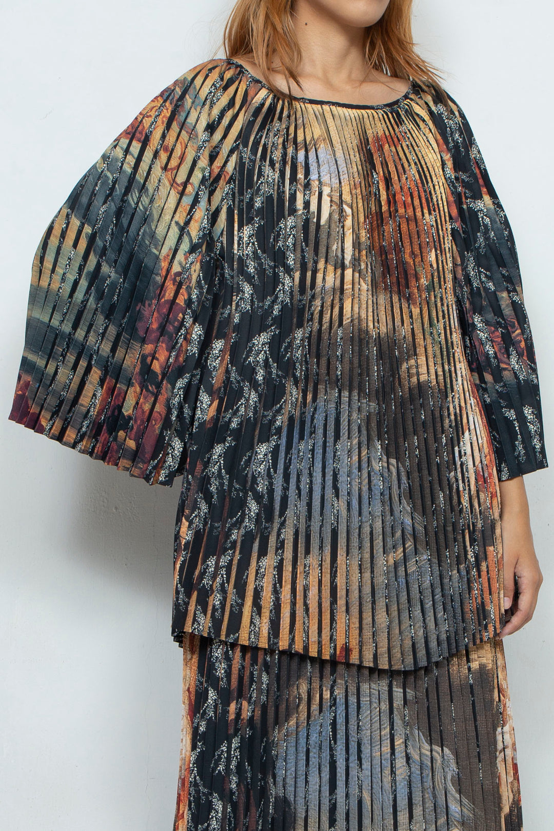 Two-Face Accordion Pleats Blouse