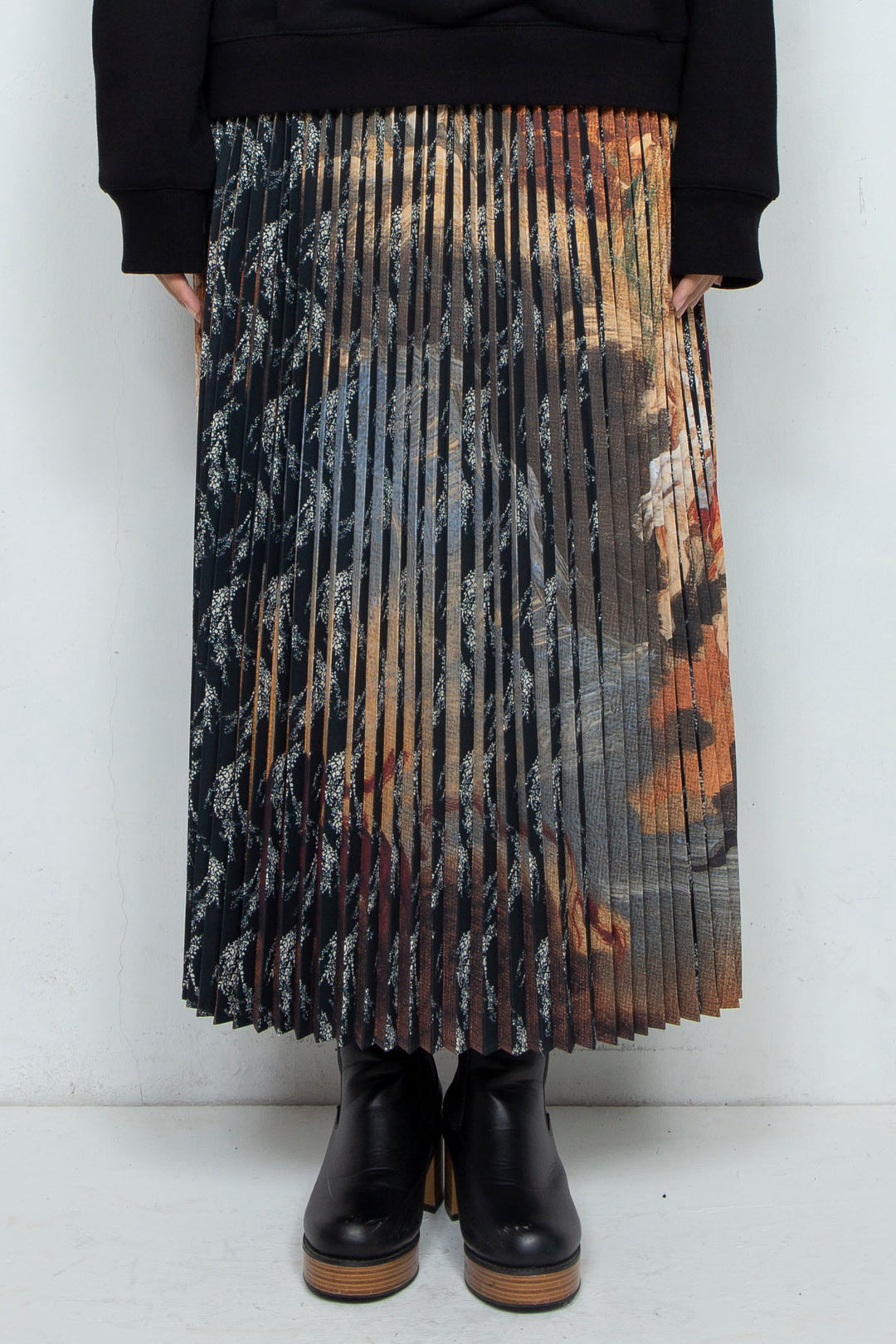 Two-Face Accordion Pleats Skirt MULTI