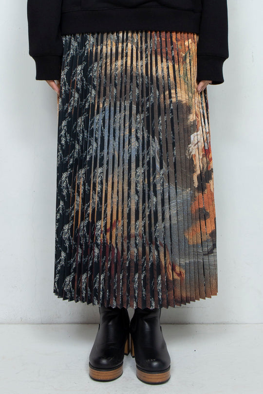Two-Face Accordion Pleats Skirt MULTI