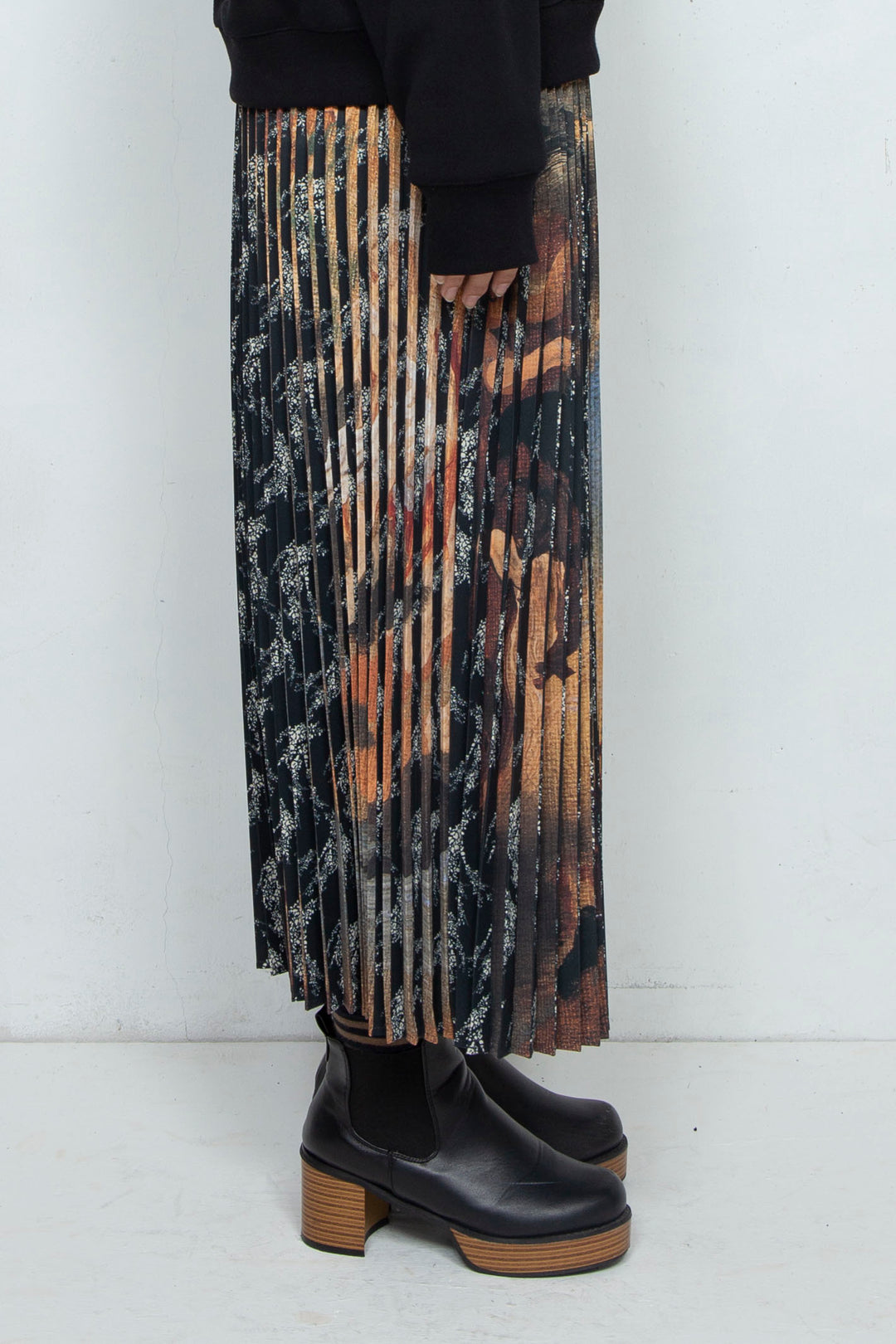 Two-Face Accordion Pleats Skirt MULTI