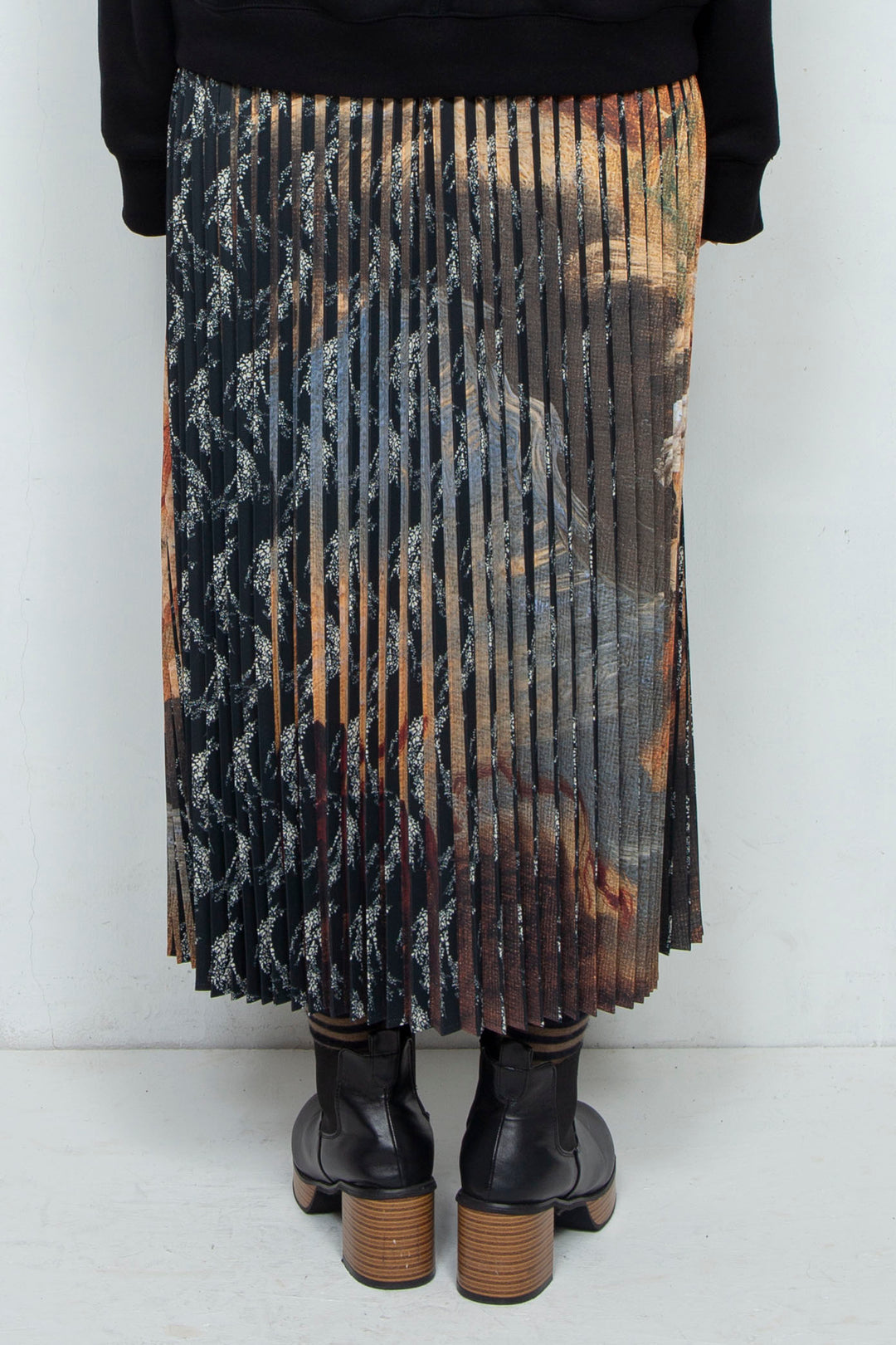Two-Face Accordion Pleats Skirt MULTI